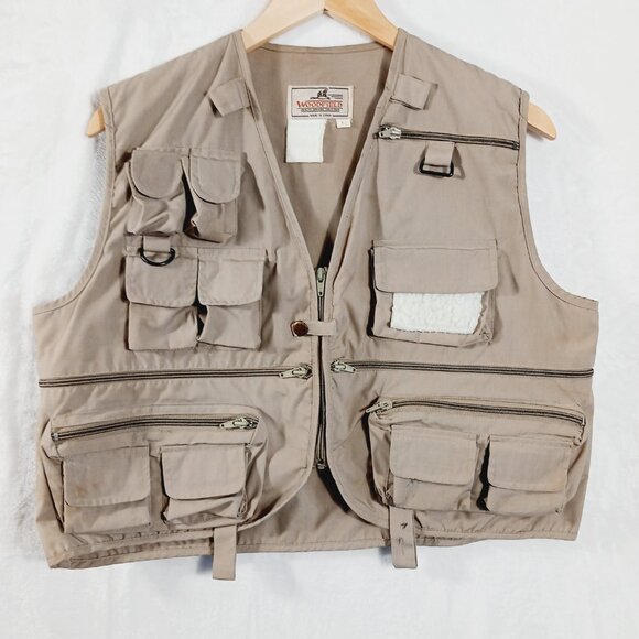 Woodfield Men's Tan Vest, Outdoor, Fishing, Hunting, Size M, See Description - Picture 3 of 15